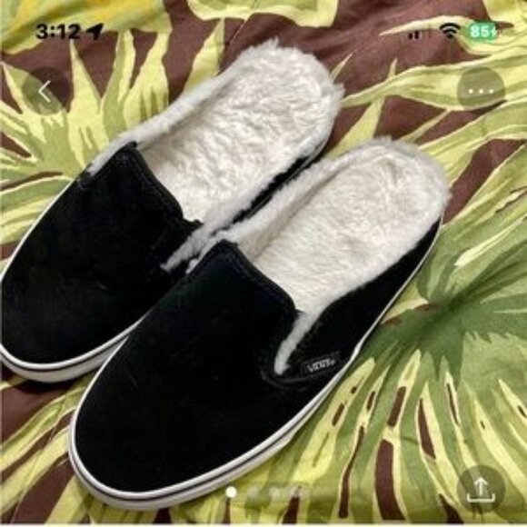 Vans Mules Men 6.5 Women 8 Black White Slip On Mules Casual Unique Used y2k - Picture 3 of 14
